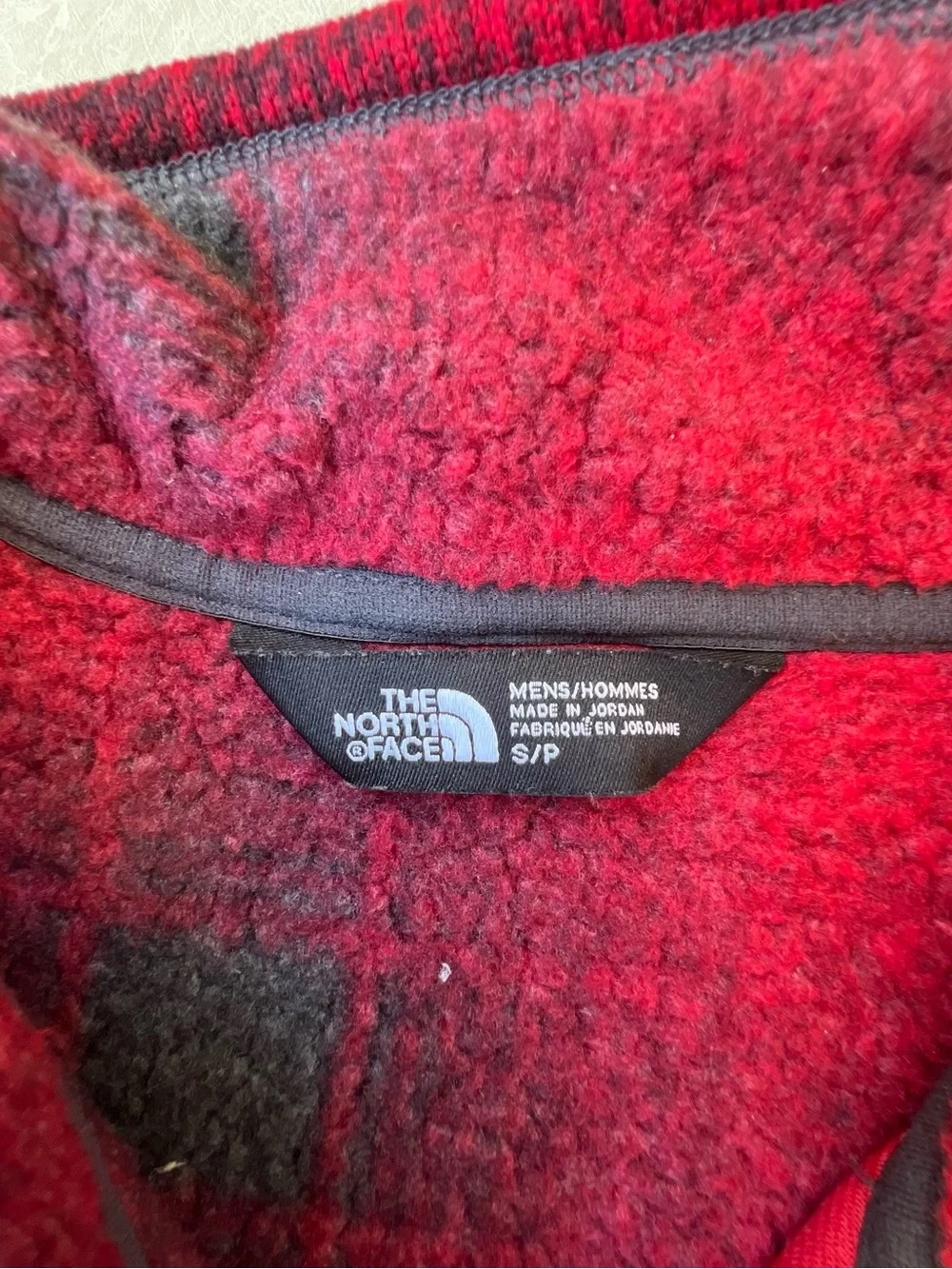 The North Face Red Black Plaid Gordon Lyons Fleece Men’s Size S